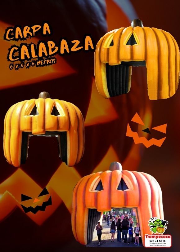 CARPA hinchable CALABAZA Halloween Trompecoco